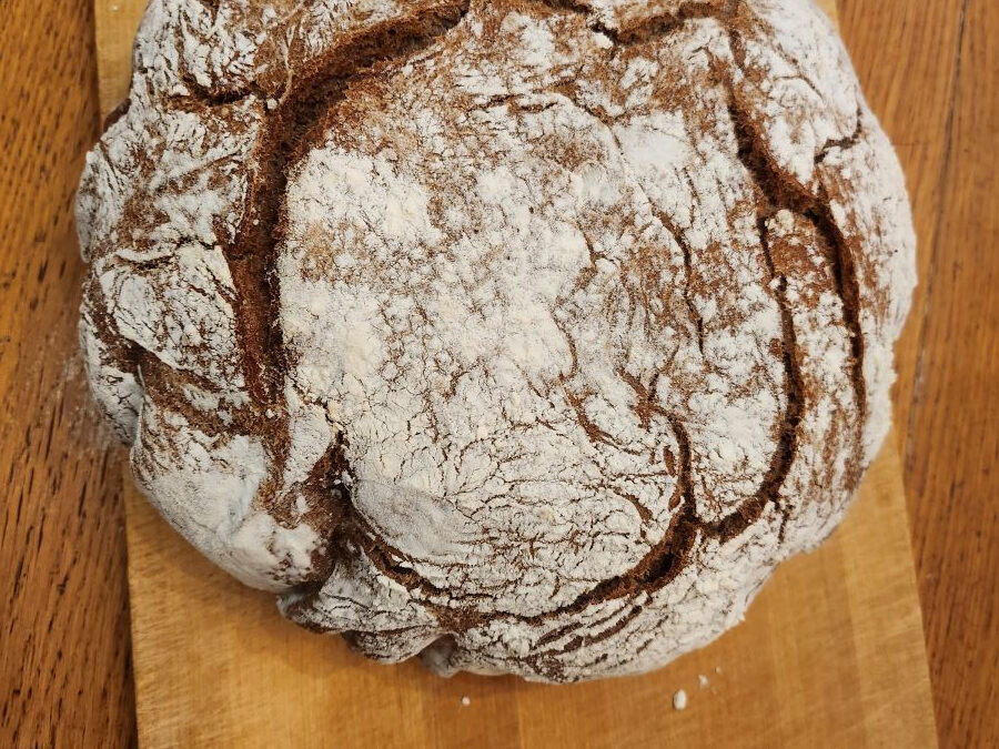 Brot aus 1 kg Traubenkernmehl (wie im Rezept)